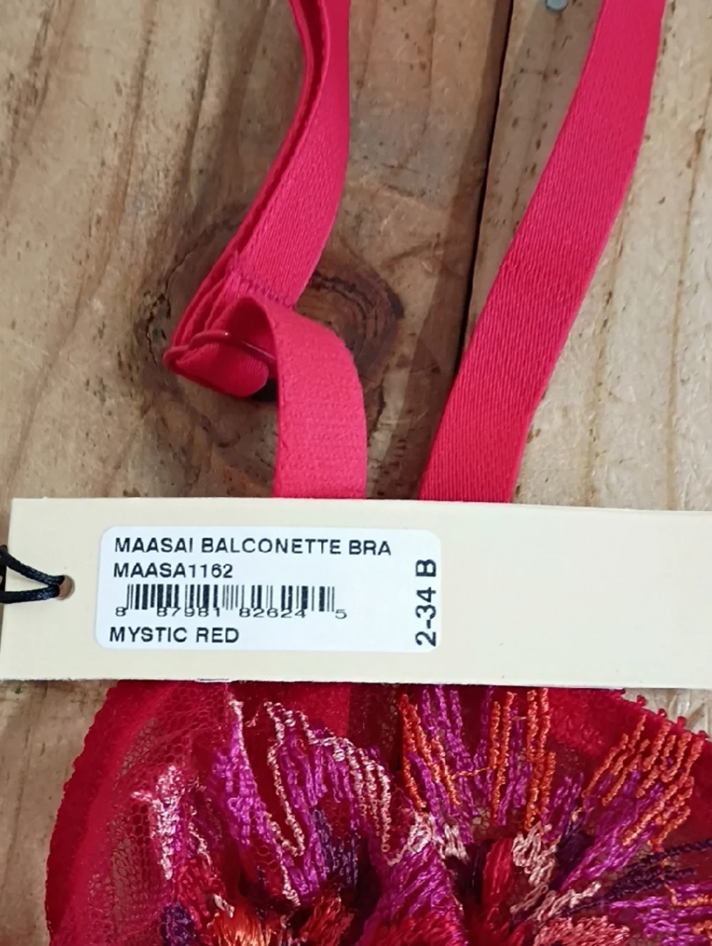 Cosabella Red Lace Maasai Balconette Bra Size 34B NWT Mystic Red
